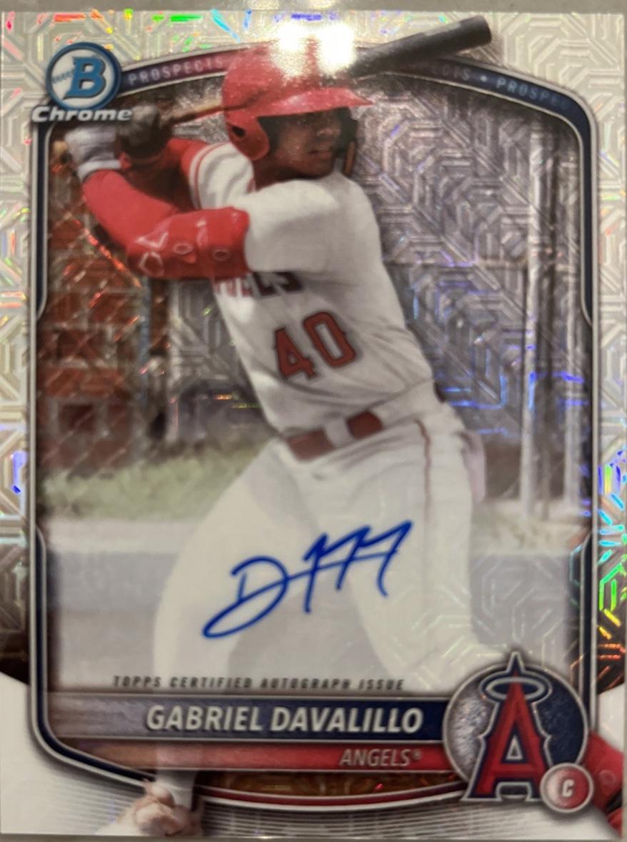 Gabriel Davalillo #BMA-GD 2025 Bowman Chrome Mega Box Prospects Autograph Baseball