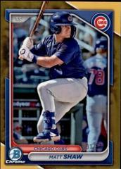 Matt Shaw [Gold Refractor] #BDC-26 Baseball Cards 2024 Bowman Draft Chrome Prices