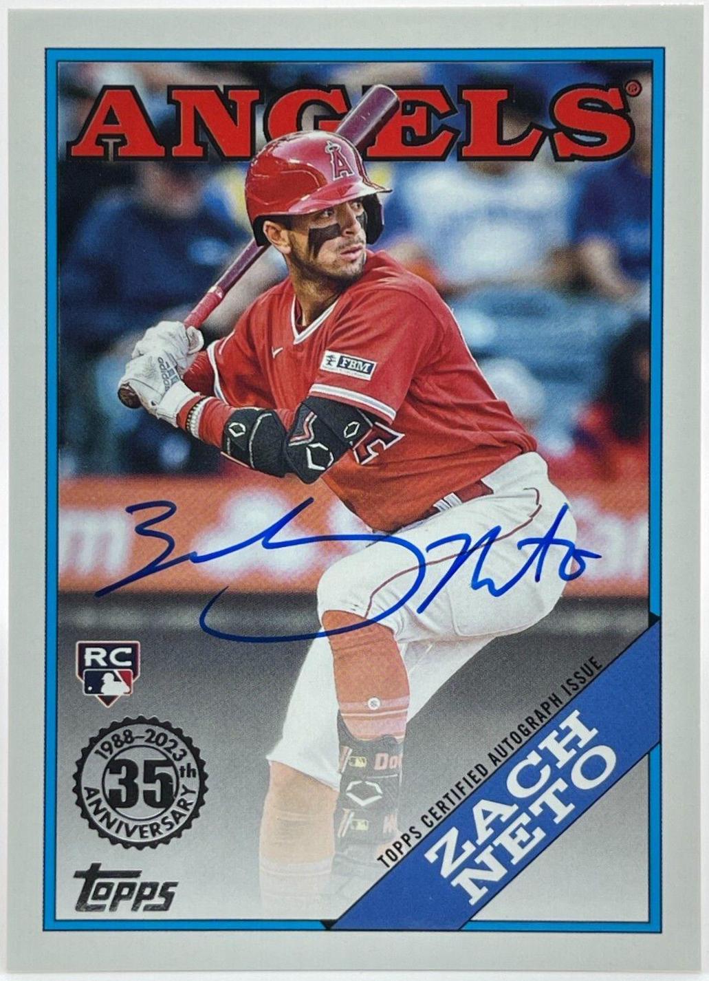 Zach Neto #88BAU-ZAN Baseball Cards 2023 Topps Update 1988 Autographs