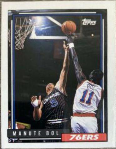 Manute Bol #175 Basketball Cards 1992 Topps Gold