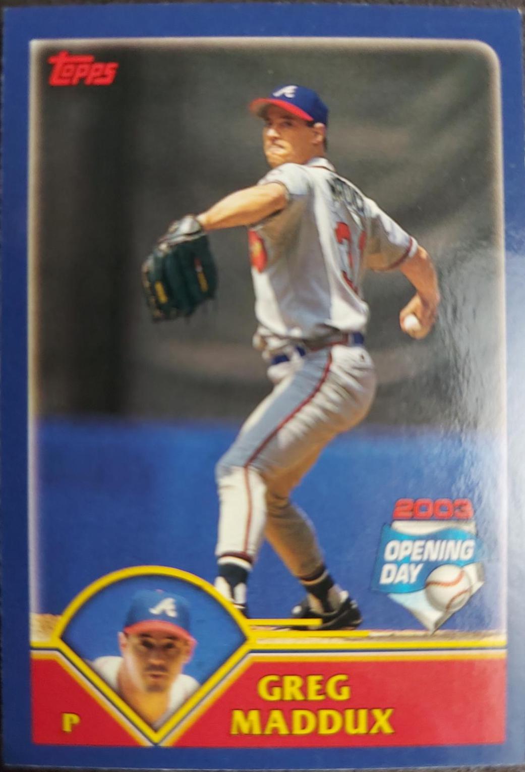 Greg Maddux Baseball Cards 2003 Topps Opening Day Scratchoff