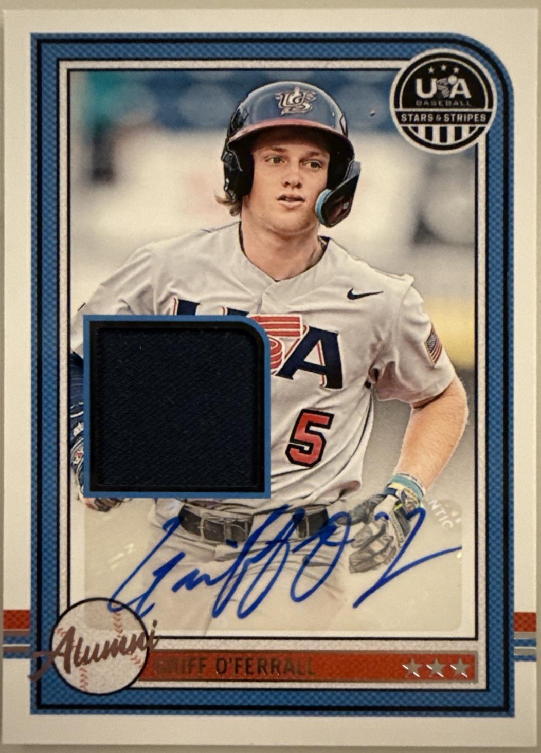 Griff O'Ferrall #USA-GO 2025 Panini Stars & Stripes Baseball USA Materials