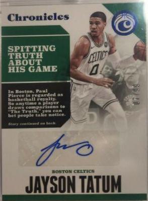 Jayson Tatum #CA-JTT Basketball Cards 2017 Panini Chronicles Autographs