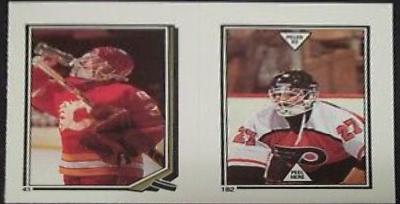 Mike Vernon, Ron Hextall Hockey Cards 1987 O-Pee-Chee Sticker