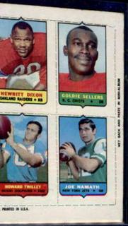 Hewritt Dixon, Goldie Sellers, Howard Twilley, Joe Namath