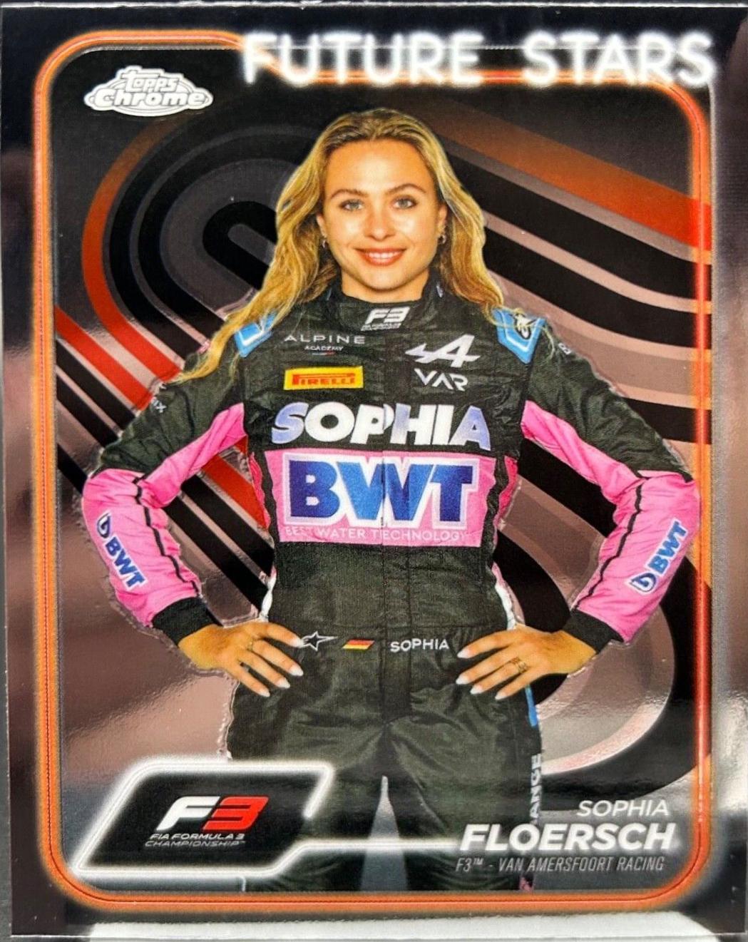Sophia Floersch #62 Racing Cards 2024 Topps Chrome Formula 1
