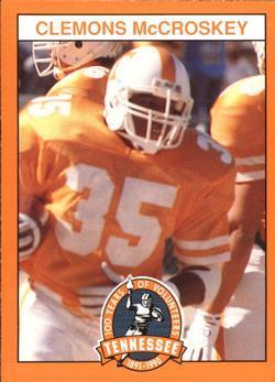 Clemons McCroskey #35 Football Cards 1990 Tennessee Volunteers Centennial