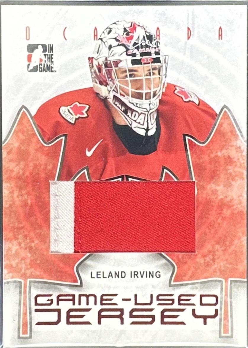 Leland Irving #GUJ-52 2007 In The Game O Canada Game Used Jersey Hockey
