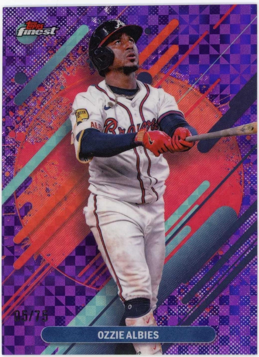 Ozzie Albies [Purple Checkerboard Refractor] #222