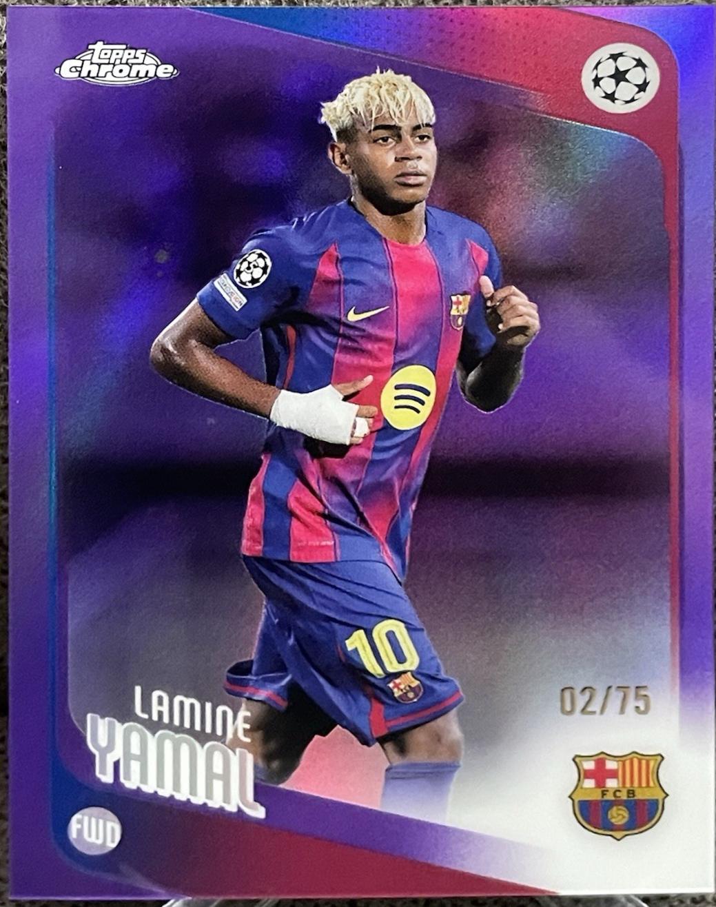 Lamine Yamal [Purple Refractor] #10 Prices | 2025 Topps Chrome