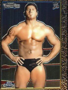 Batista #90 Wrestling Cards 2007 Topps Heritage II Chrome WWE