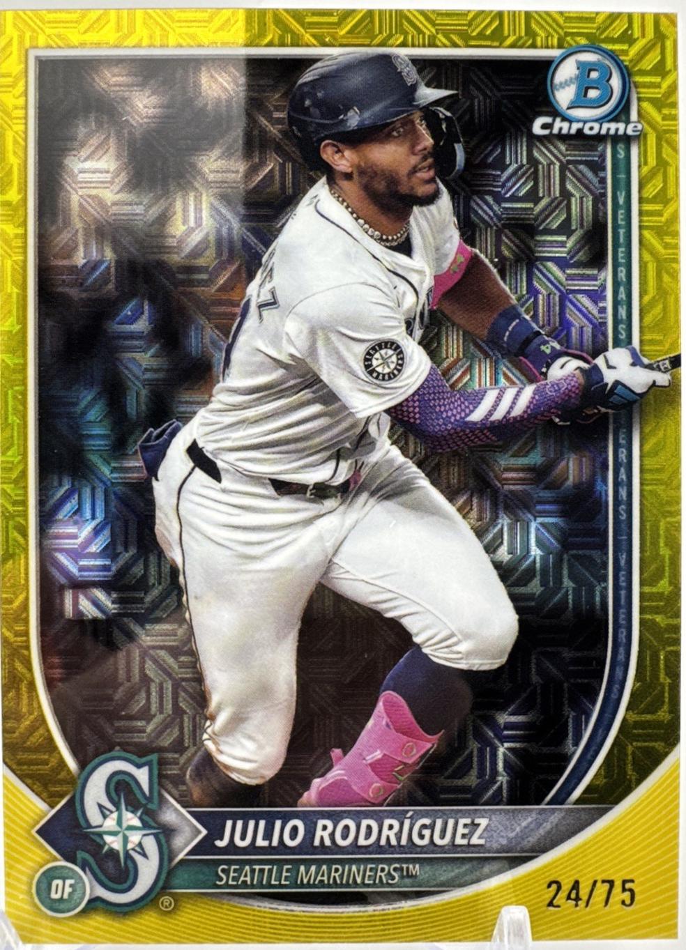 Julio Rodriguez [Yellow Mojo Refractor] #66