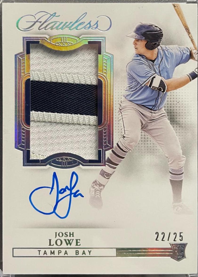 Josh Lowe #RPA-JL Baseball Cards 2022 Panini Flawless Rookie Patch Autographs