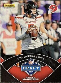 Patrick Mahomes II #DP10 Football Cards 2017 Panini Instant