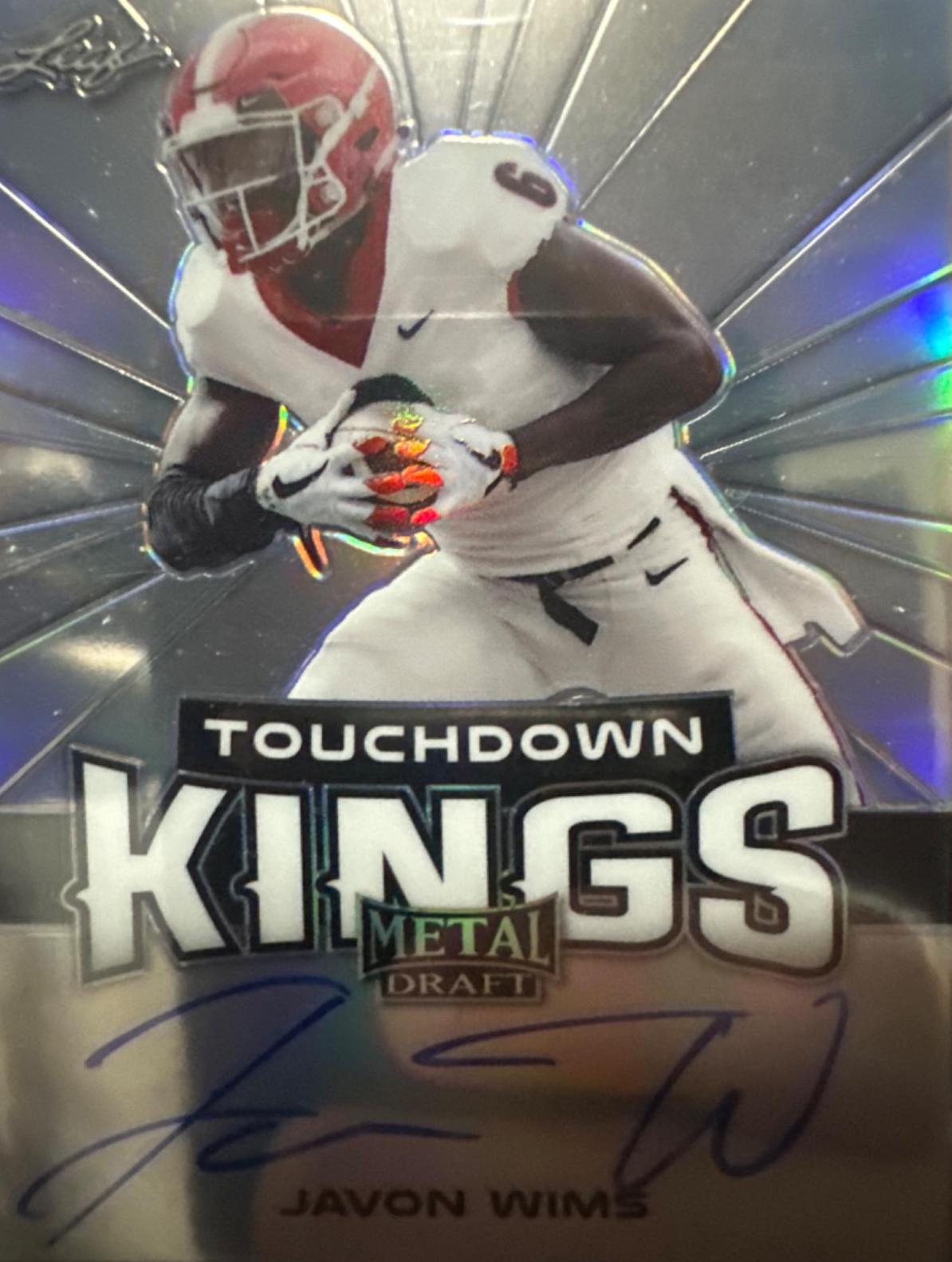 Javon Wims #TK-JW3 Football Cards 2017 Leaf Metal Draft Touchdown Kings Autographs
