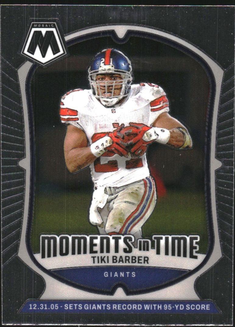 Tiki Barber #4 Football Cards 2024 Panini Mosaic Moments in Time