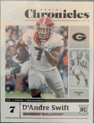 D'Andre Swift #8 Football Cards 2020 Panini Chronicles Draft Picks