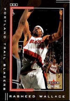 Rasheed Wallace #88 Basketball Cards 2001 Fleer Genuine