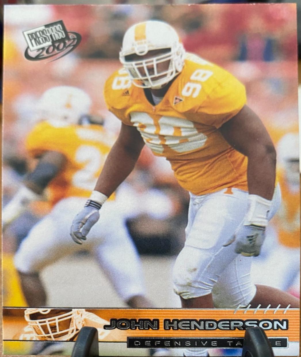 John Henderson #42 Football Cards 2002 Press Pass