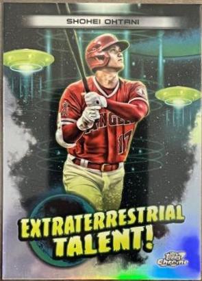 Shohei Ohtani #ET-9 Baseball Cards 2023 Topps Cosmic Chrome Extraterrestrial Talent