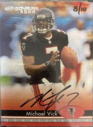 Michael Vick #8 Football Cards 2002 Panini Donruss