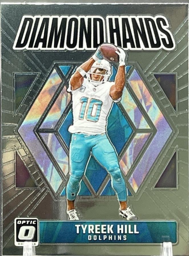 Tyreek Hill #8 Football Cards 2024 Panini Donruss Optic Diamond Hands
