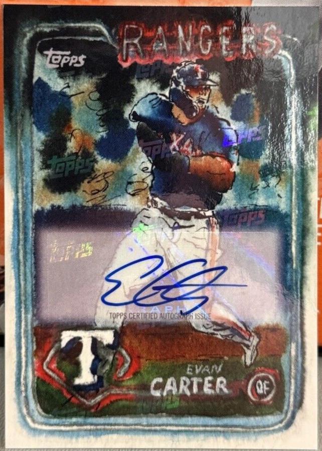 Evan Carter #101 Baseball Cards 2024 Topps Spotlight Autograph
