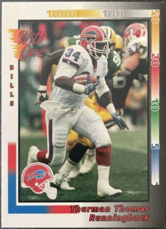 Thurman Thomas #394 1992 Wild Card Football