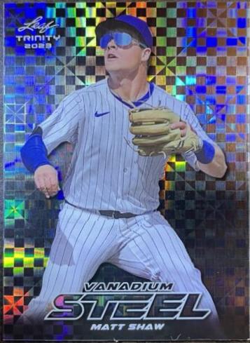 Matt Shaw #S-46 2023 Leaf Trinity Steel Baseball