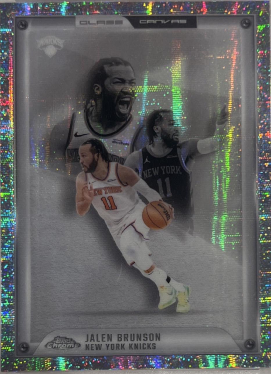 Jalen Brunson #GC-17 Prices | 2025 Topps Chrome Glass Canvas