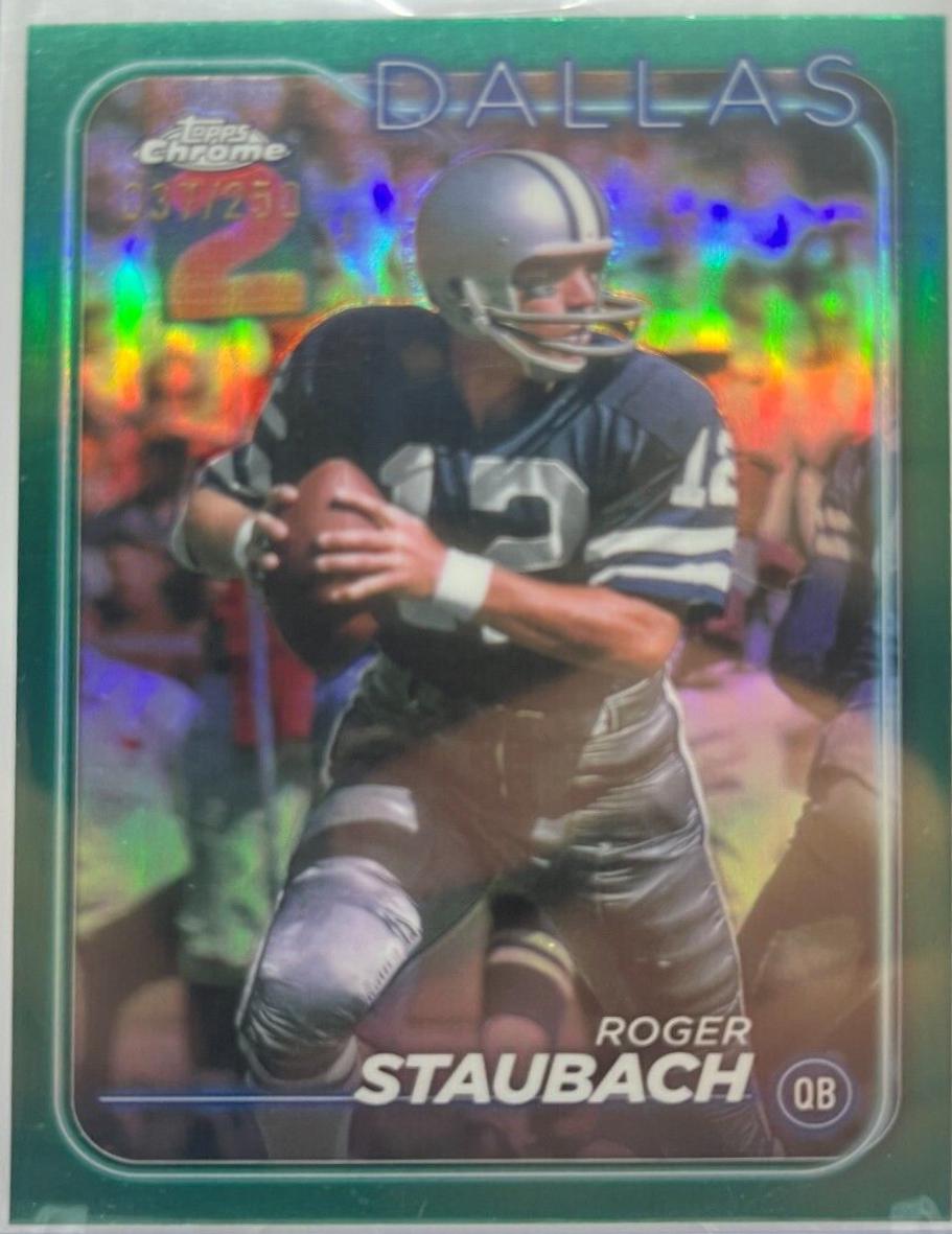 Roger Staubach [Green Refractor] #39