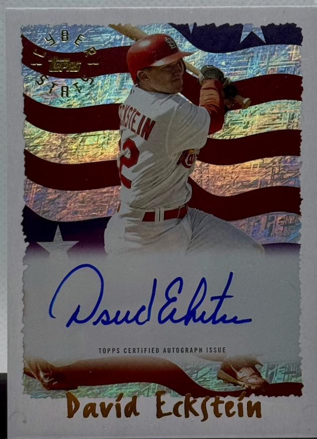 2025 Topps Archives 1995 Cyberstats Autograph David Eckstein #95CA-DE card