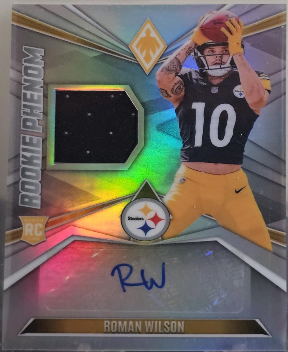 Roman Wilson #RPJA-RWN Football Cards 2024 Panini Phoenix Rookie Phenoms Jersey Autograph