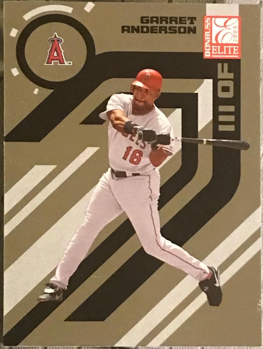 Garret Anderson #5 Baseball Cards 2005 Donruss Elite