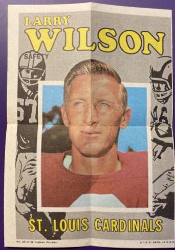 Larry Wilson #20 Football Cards 1971 Topps Pin Ups