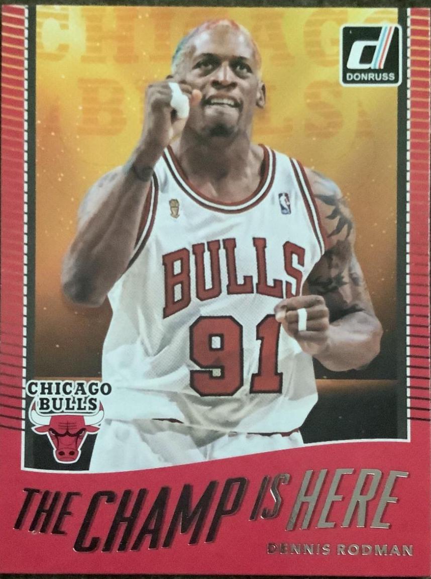 Dennis Rodman #4 Basketball Cards 2017 Panini Donruss Optic the Champ Is Here
