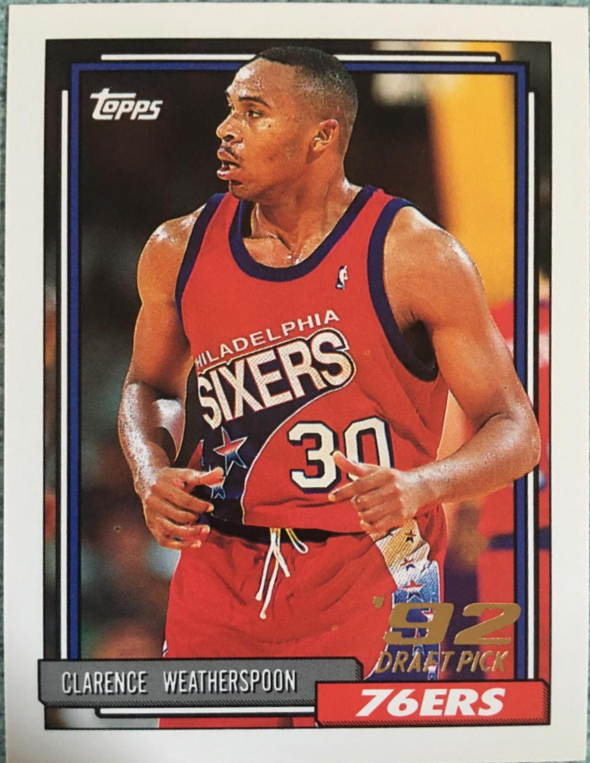 Clarence Weatherspoon #294 Basketball Cards 1992 Topps