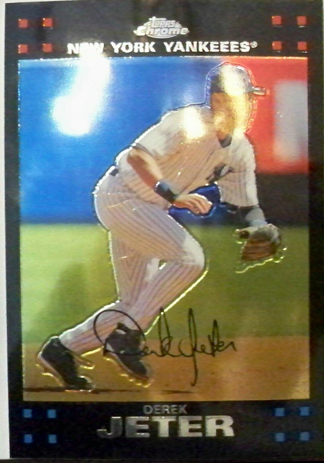 Derek Jeter #21 Baseball Cards 2007 Topps Chrome