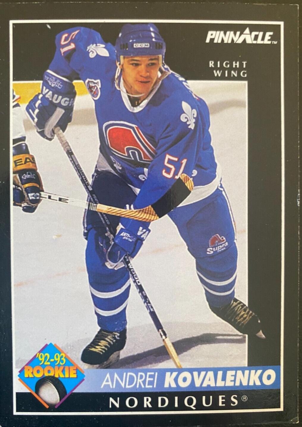 Andrei Kovalenko #395 Hockey Cards 1992 Pinnacle