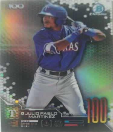 Julio Pablo Martinez #BTP-100 Baseball Cards 2019 Bowman Chrome Scouts' Top 100