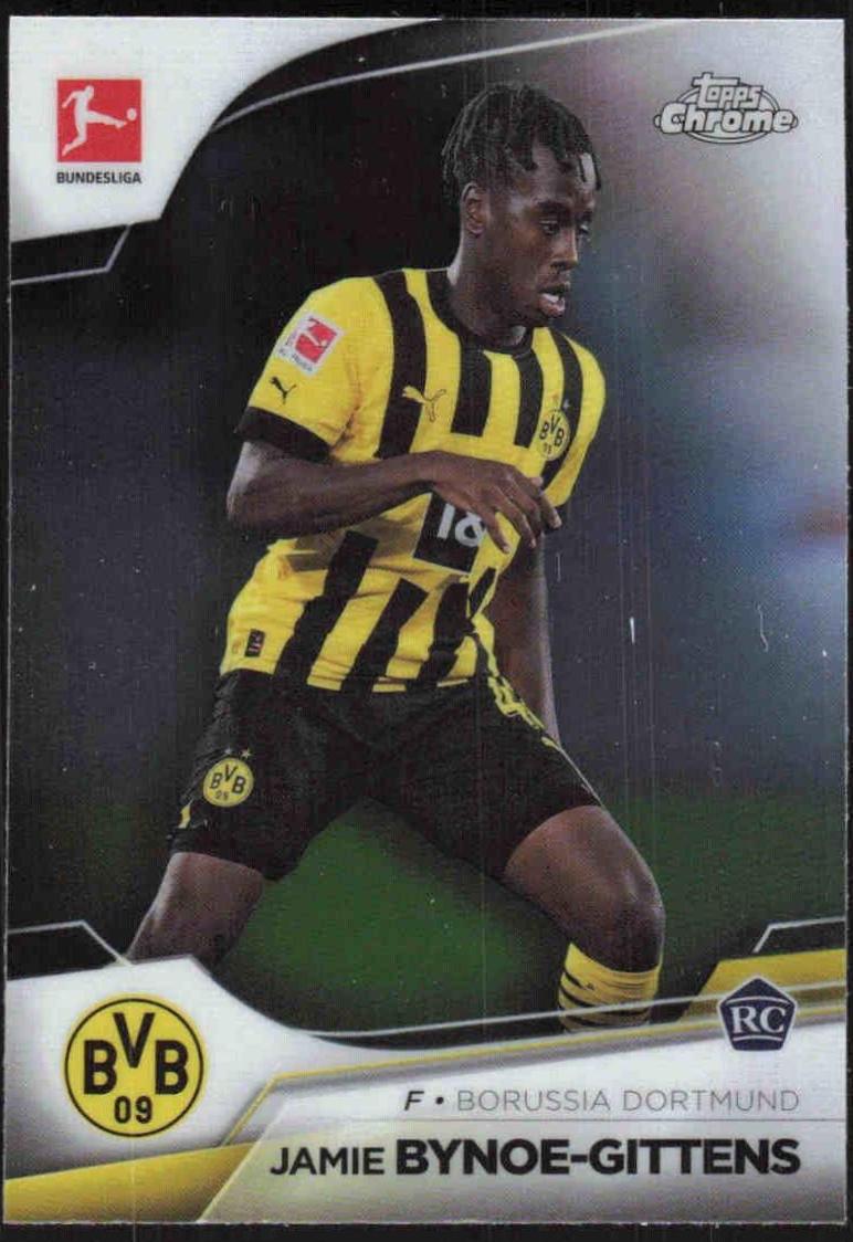 Jamie Bynoe Gittens #29 Soccer Cards 2022 Topps Chrome Bundesliga