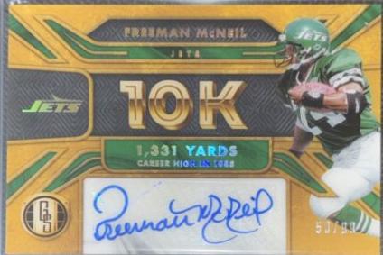 Freeman McNeil #10K-FM Football Cards 2024 Panini Gold Standard 10K Autograph