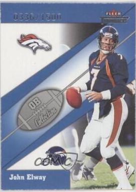 John Elway #11QB Football Cards 2002 Fleer Throwbacks QB Collection
