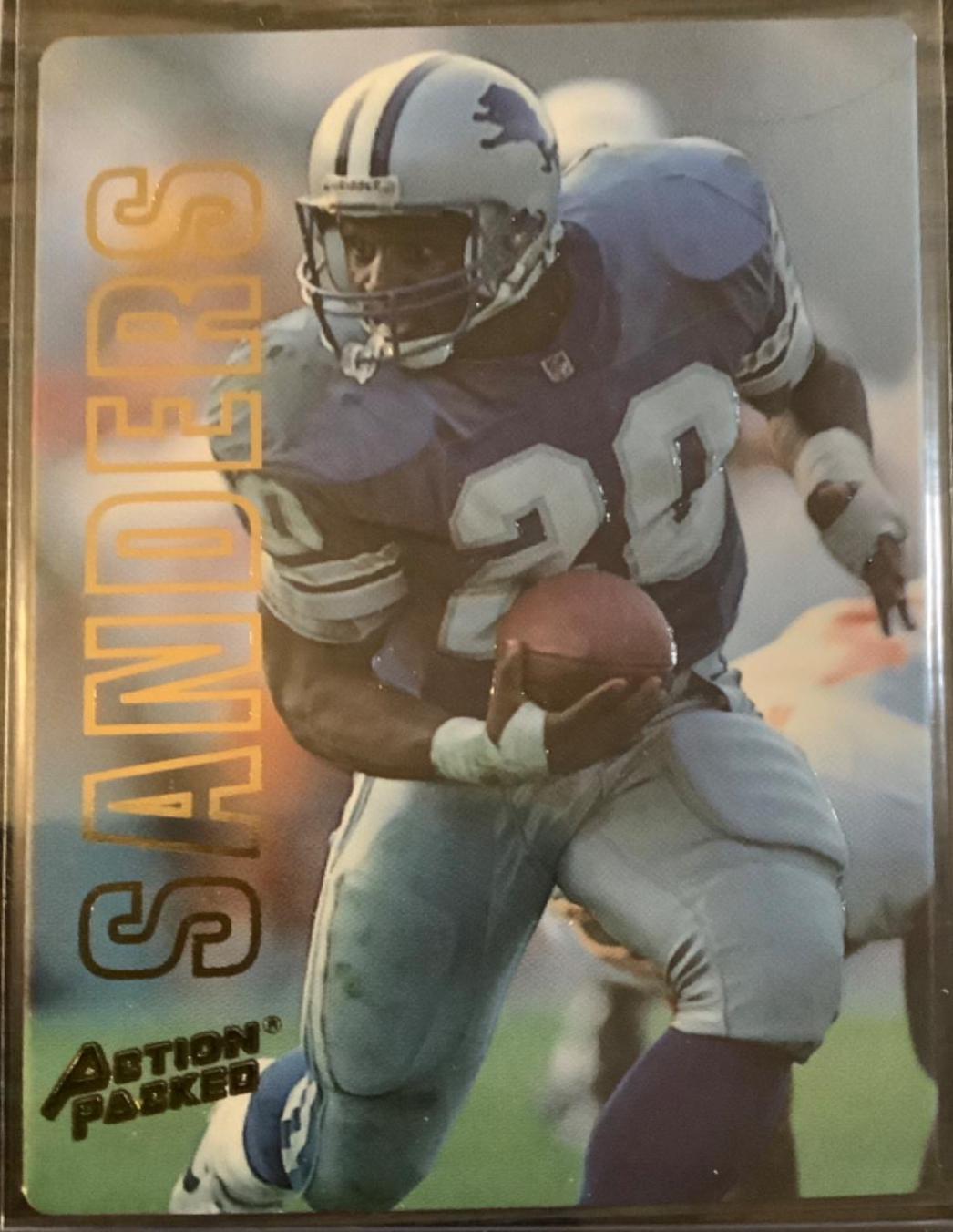 Barry Sanders #FB4 Football Cards 1993 Action Packed Prototypes