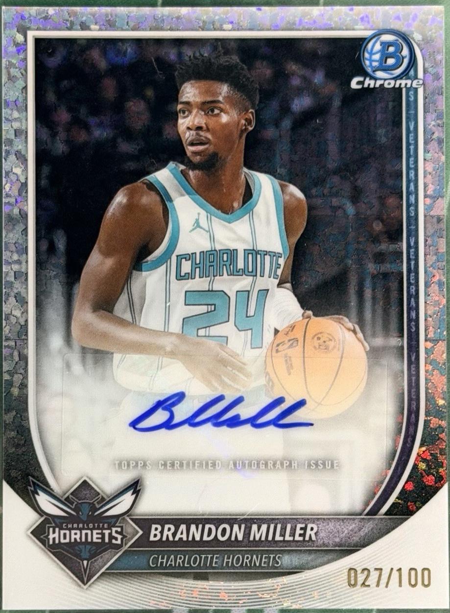 Brandon Miller #BCA-BM Prices | 2025 Bowman Chrome Autograph