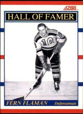 Fern Flaman #357 Hockey Cards 1990 Score Canadian