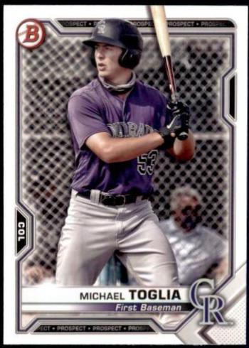 Michael Toglia #BP-137 2021 Bowman Baseball Prospects