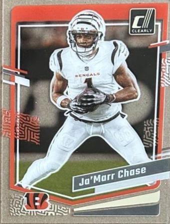 Ja'Marr Chase #12 Football Cards 2023 Clearly Donruss