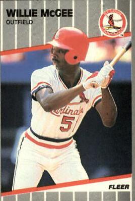 Willie McGee #457 Baseball Cards 1989 Fleer