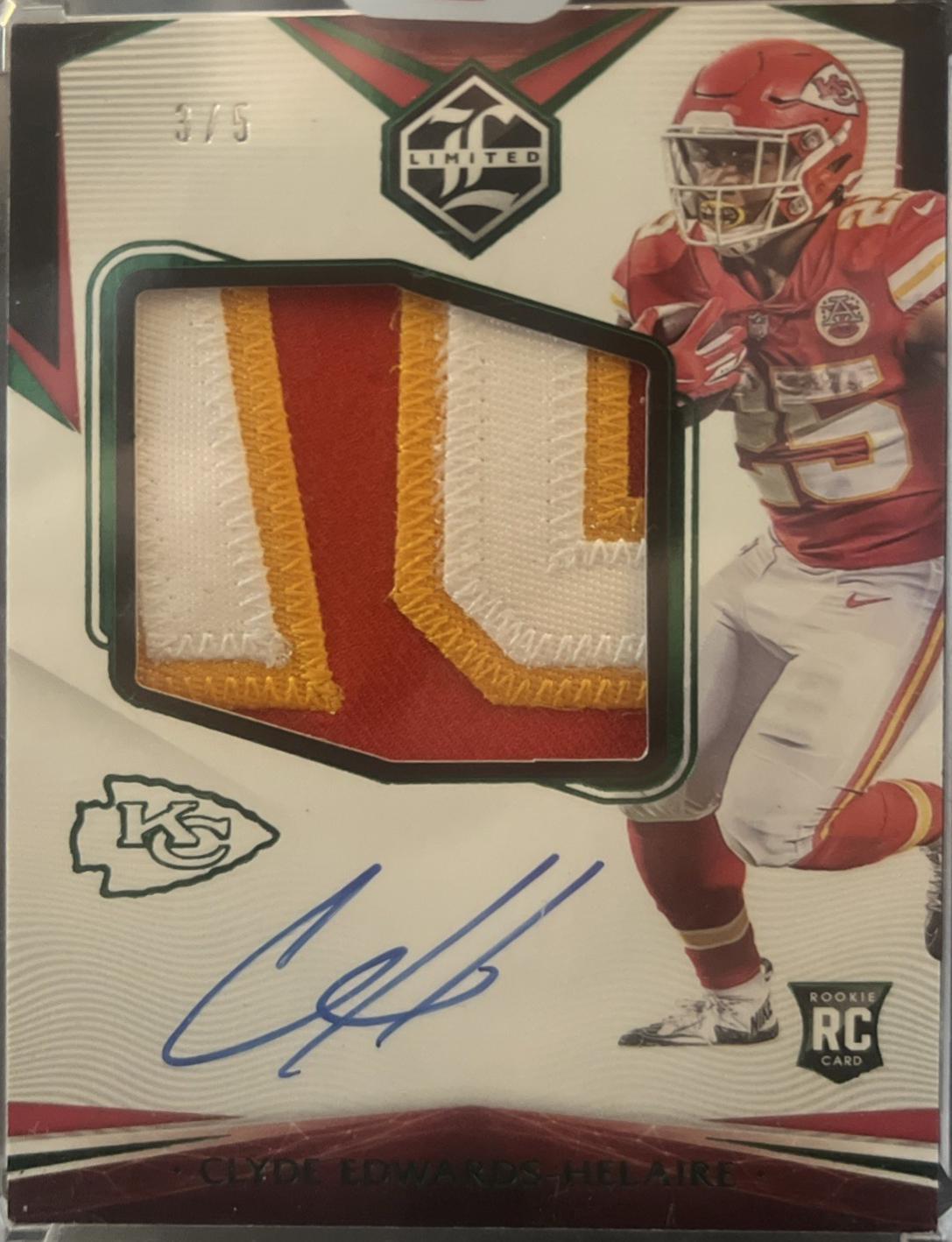 Clyde Edwards Helaire [Patch Autograph Silver] #121
